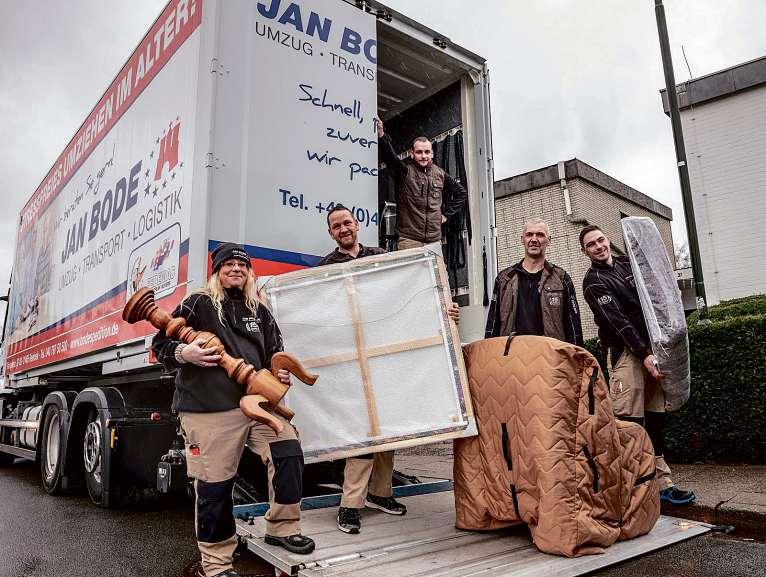 Die Mitarbeiter der Spedition bode stemmen weiter Privatumzüge Foto: pt Die Mitarbeiter der Spedition bode stemmen weiter Privatumzüge Foto: pt
