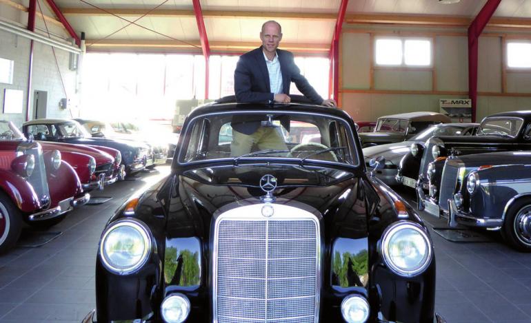 Sven Seemann in seiner Oldtimer-Ausstellung