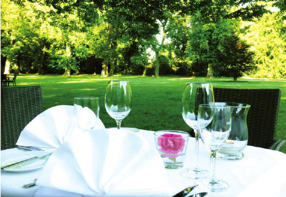 Idylle im Park: Auf der Sommerterrasse des Witthüs