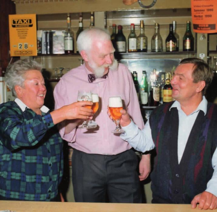 Helga Schell mit Uwe Lange und Ehemann Uwe Schell