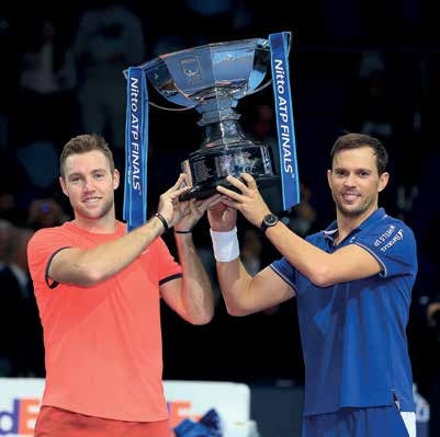 ATP Doppelweltmeister 2018 Jack Sock (l.) und Mike Bryan. Foto: Jürgen Hasenkopf ATP Doppelweltmeister 2018 Jack Sock (l.) und Mike Bryan. Foto: Jürgen Hasenkopf