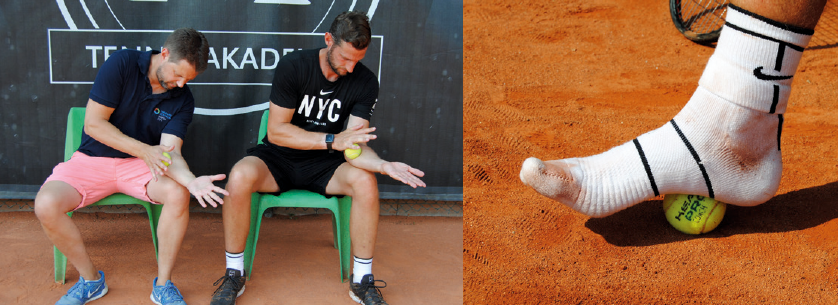 Mit Tennisbällen können Sie die Faszien ausstreichen und Verklebungen lösen. Nutzen Sie den Tennisball für Ihre Füße, die Brustkorbmuskulatur und die Unterarme. Ihre Faszien werden es Ihnen danken. Mit Tennisbällen können Sie die Faszien ausstreichen und Verklebungen lösen. Nutzen Sie den Tennisball für Ihre Füße, die Brustkorbmuskulatur und die Unterarme. Ihre Faszien werden es Ihnen danken.