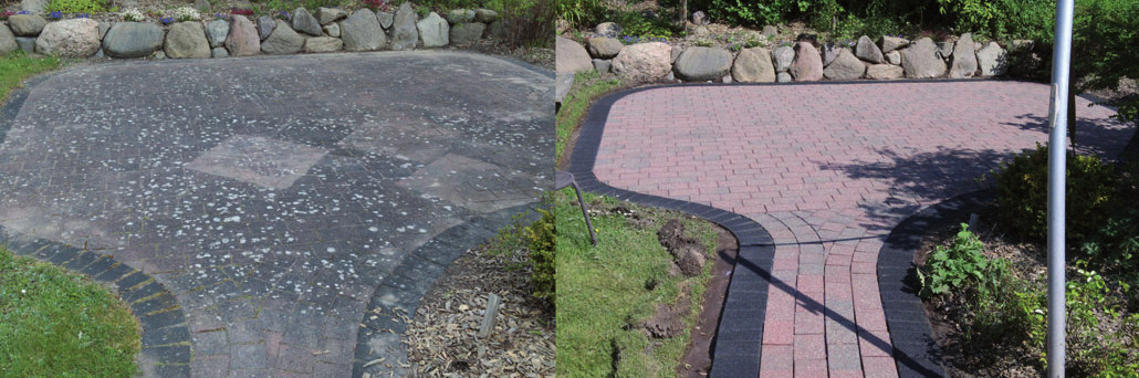 Vor und nach einer Reinigung durch Stone Clean