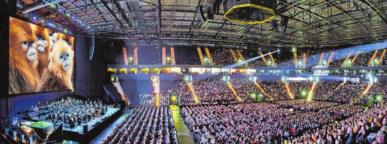 Großartige Naturszenen in 4K-Ultra-HD auf einer riesigen LED-Wand Foto:Herbert_Schulze_NickGreen©BBC_NHU Großartige Naturszenen in 4K-Ultra-HD auf einer riesigen LED-Wand Foto:Herbert_Schulze_NickGreen©BBC_NHU