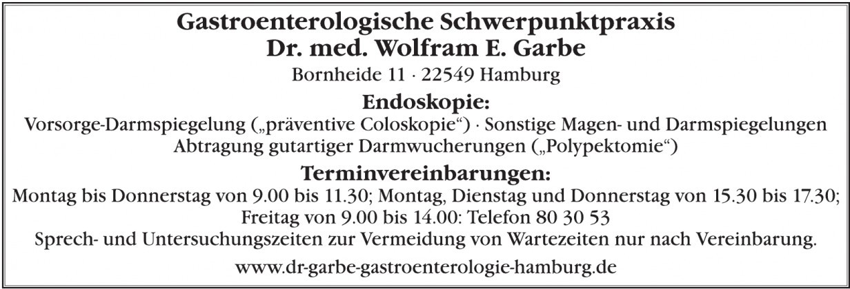 Dr. med. Wolfram E. Garbe 