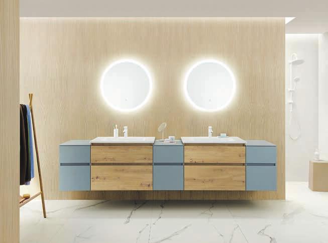 Ein Brunnentrog, wie man ihn von Bergalmen kennt, inspirierte die Designer zu dem Entwurf dieses modernen Waschtisches Foto: Voglauer Ein Brunnentrog, wie man ihn von Bergalmen kennt, inspirierte die Designer zu dem Entwurf dieses modernen Waschtisches Foto: Voglauer