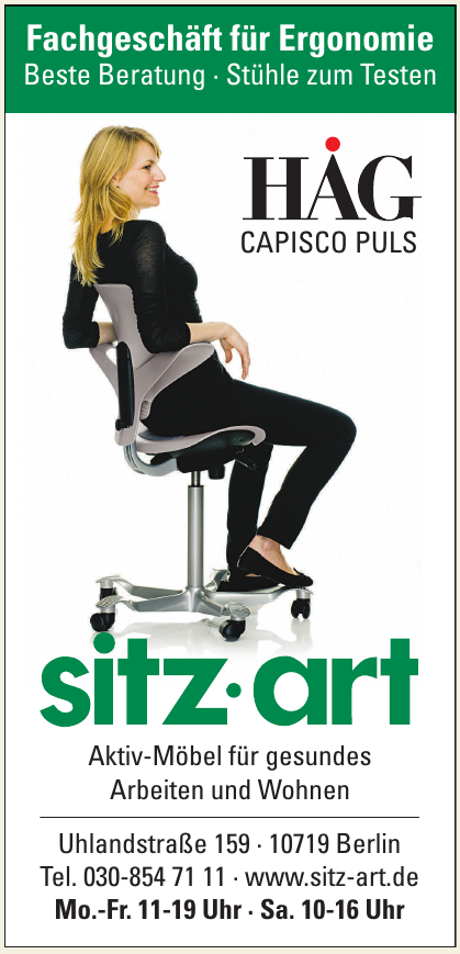 Rückenfreundliche Büro- und Wohnmöbel bei sitz-art