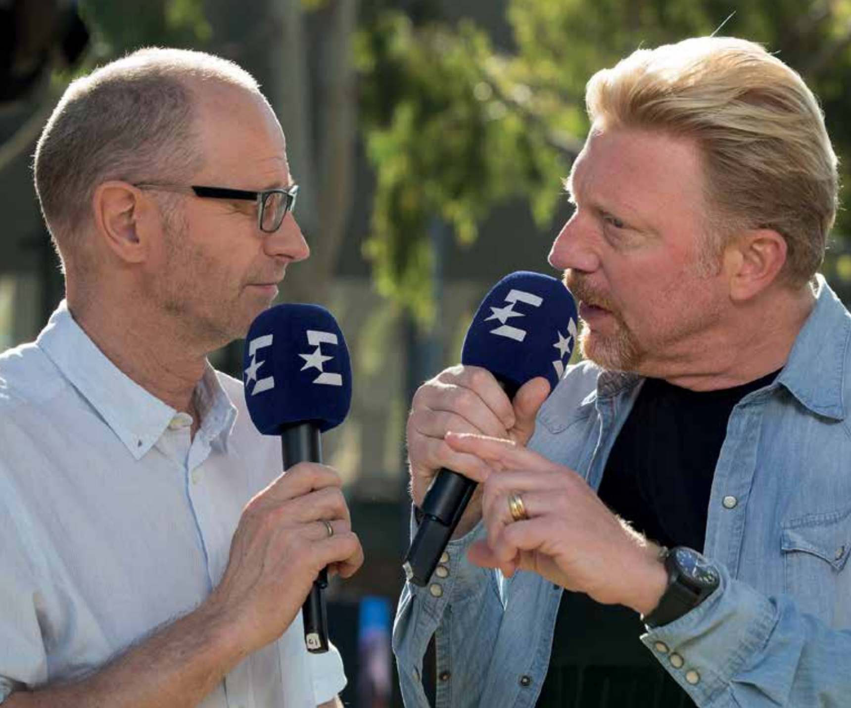 Matthias Stach und Boris Becker erfuhren in Melbourne von ihrer zweiten Ehrung. (Foto: Jürgen Hasenkopf) Matthias Stach und Boris Becker erfuhren in Melbourne von ihrer zweiten Ehrung. (Foto: Jürgen Hasenkopf)