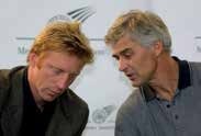 Sind sie das künftige Turnierdirektorenduo? Boris Becker und DTB Sportdirektor Klaus Eberhard. Foto: Jürgen Hasenkopf Sind sie das künftige Turnierdirektorenduo? Boris Becker und DTB Sportdirektor Klaus Eberhard. Foto: Jürgen Hasenkopf