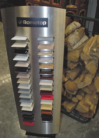 Beim Romotop Ofen kann man bei der Keramik die unterschiedlichsten Farben wählen Beim Romotop Ofen kann man bei der Keramik die unterschiedlichsten Farben wählen