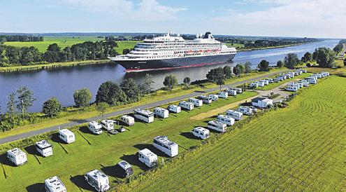Platz mit Aussicht am Nord-Ostsee-Kanal. Foto: Spann … an Platz mit Aussicht am Nord-Ostsee-Kanal. Foto: Spann … an