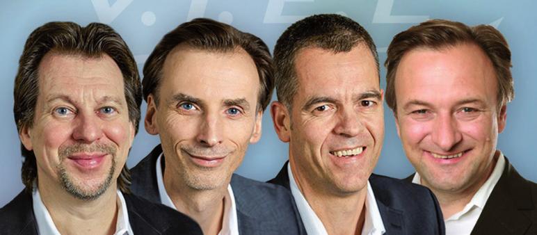 Tom Rückerl, Jörn Ehrlich, Jens Hartung und Eckart Fiolka