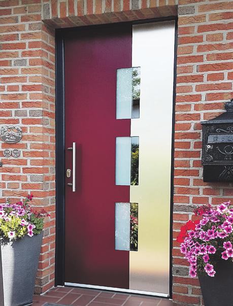 Die Glaserei Jonny Müller fertigt auch Eingangstüren aus Kunststoff und Holz Die Glaserei Jonny Müller fertigt auch Eingangstüren aus Kunststoff und Holz