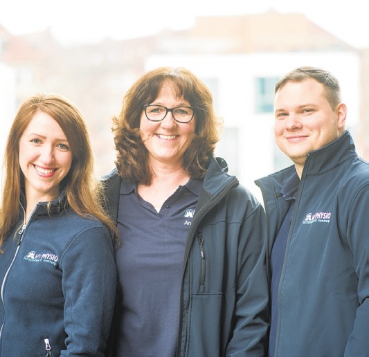 Das Team von „My Physio Hamburg“ für Sie vor Ort Foto: wb Das Team von „My Physio Hamburg“ für Sie vor Ort Foto: wb