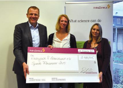 Dirk Greshake (Astra Zeneca), Dörthe Bräuner und Leena Molander (Gründerinnen Kindesglück und Lebenskunst)